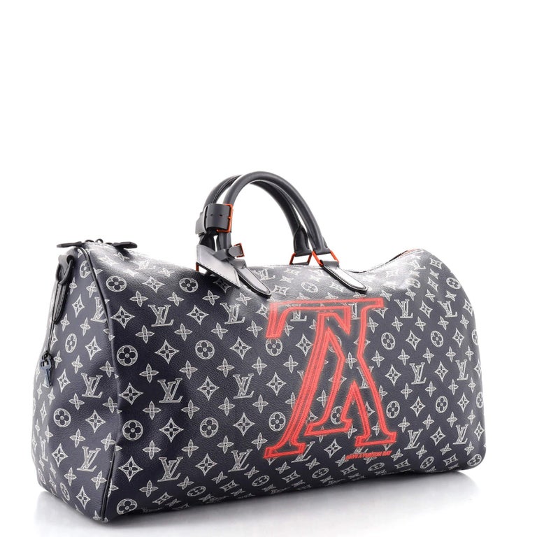 Preowned Authentic Louis Vuitton Monogram Upside Down Keepall Bandouliere  40 Ink