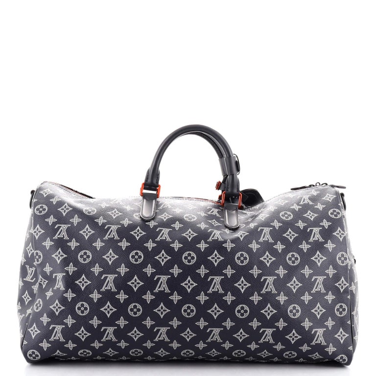 Preowned Authentic Louis Vuitton Monogram Upside Down Keepall Bandouliere 40  Ink