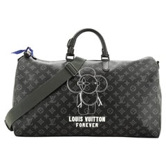 Louis Vuitton Keepall Bandouliere Bag Limited Edition Vivienne Monogram Eclipse 
