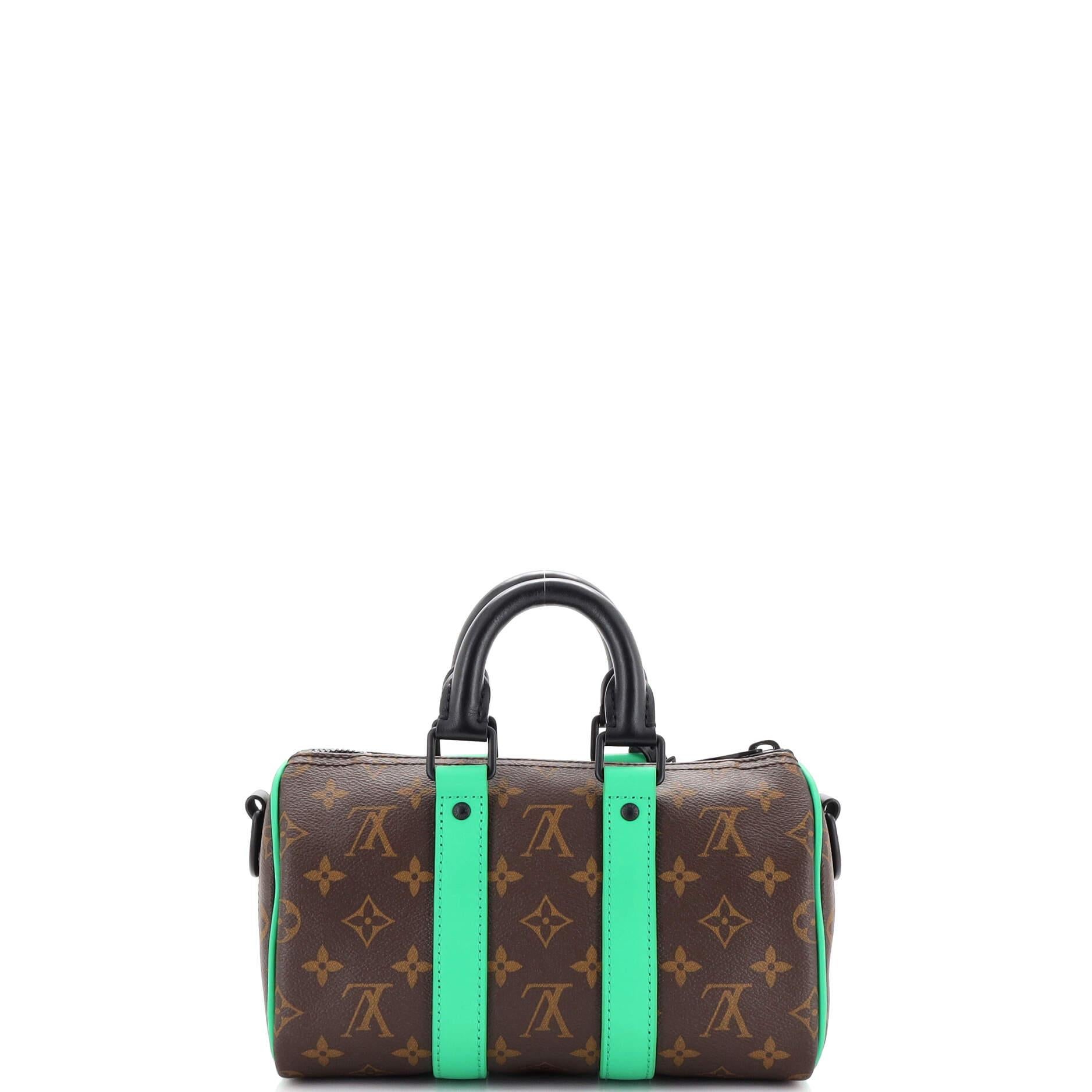 Louis Vuitton Keepall Bandouliere Bag Macassar Monogram Canvas 25 In Good Condition In NY, NY