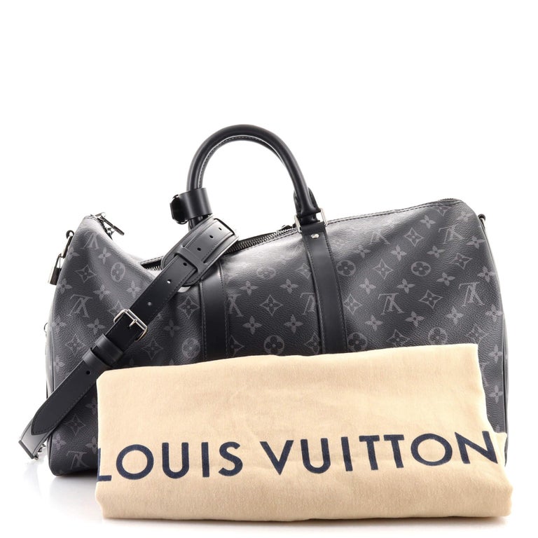 Louis Vuitton Keepall Bandouliere Bag Macassar Monogram Canvas 45