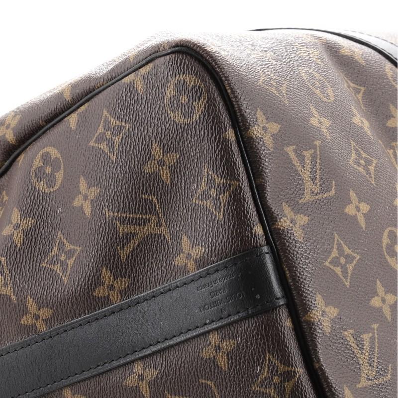 Women's or Men's Louis Vuitton Keepall Bandouliere Bag Macassar Monogram Canvas 45