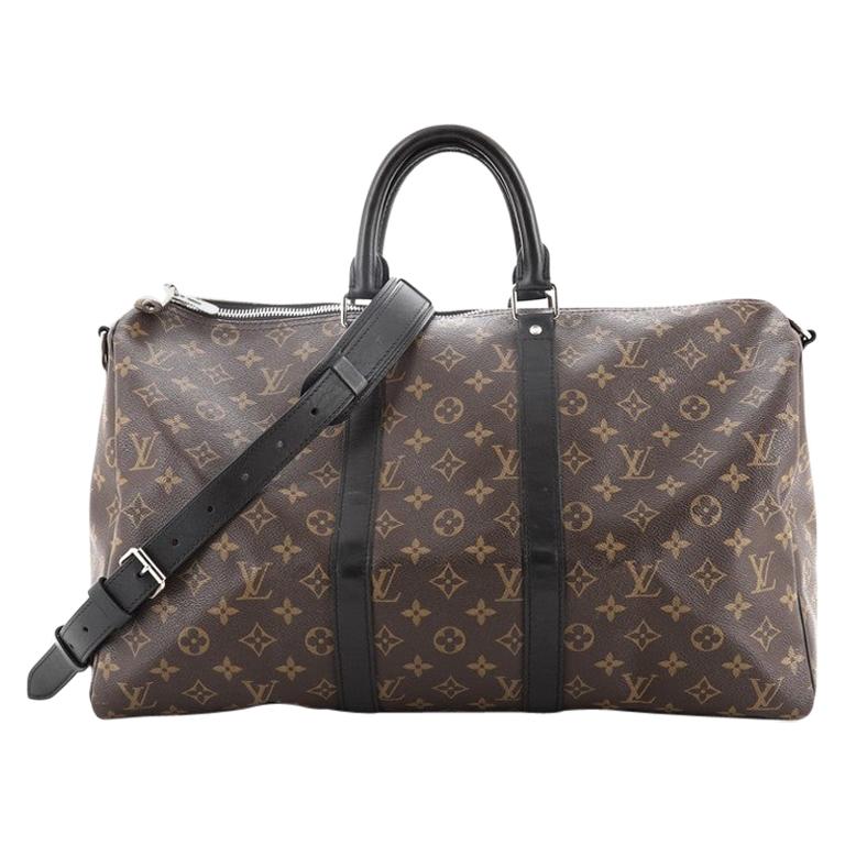 Louis Vuitton Keepall Bandouliere Bag Macassar Monogram Canvas 45