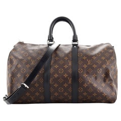 Louis Vuitton Keepall Bandouliere Bag Macassar Monogram Canvas 45