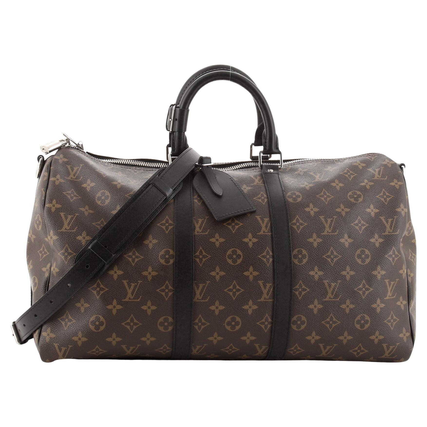Louis Vuitton Keepall Bandouliere Tasche Makassar Monogramm Segeltuch 45