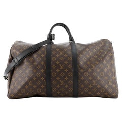 Louis Vuitton Keepall Bandouliere Bag Macassar Monogram Canvas 55