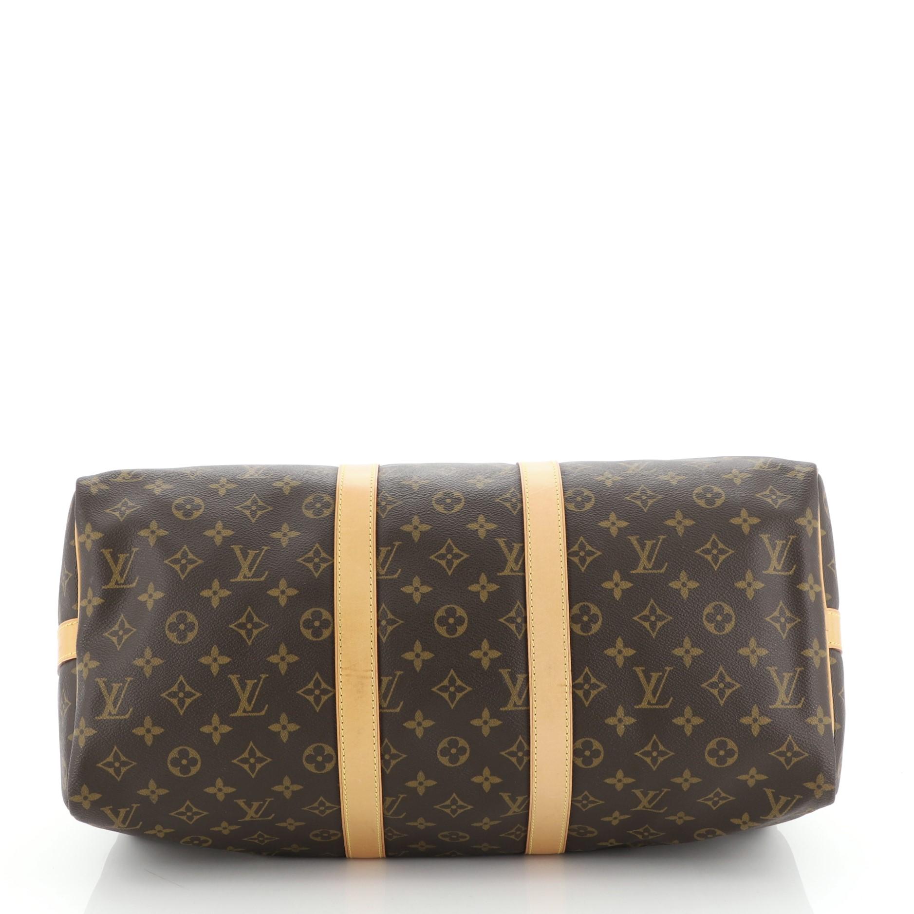 Louis Vuitton Keepall Bandouliere Bag Monogram Canvas 45 In Good Condition In NY, NY
