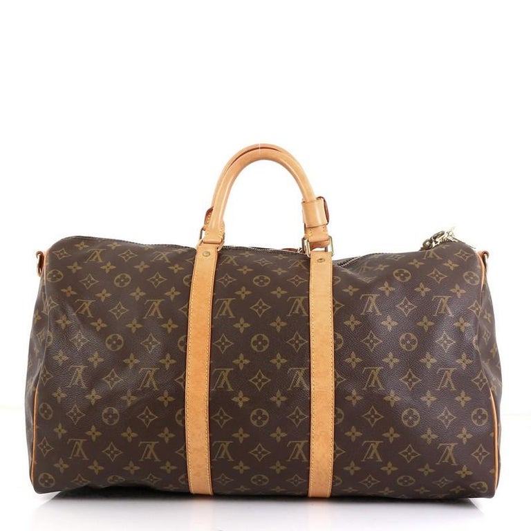 Louis Vuitton Keepall Bandouliere Bag Monogram Canvas 50 For Sale at 1stdibs