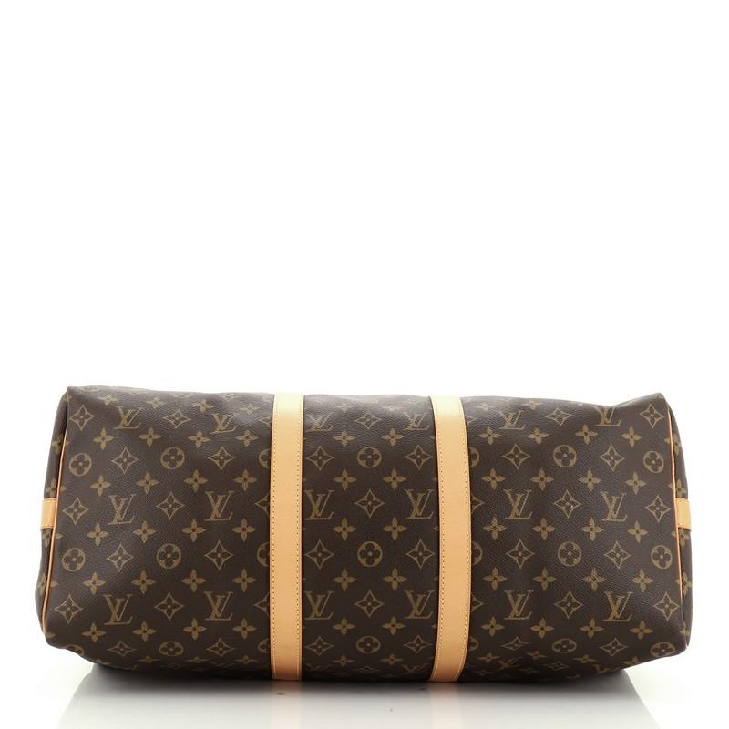 Louis Vuitton Keepall Bandouliere Bag Monogram Canvas 50  In Good Condition In NY, NY