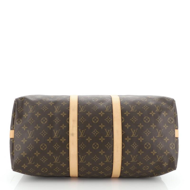 Louis Vuitton Keepall Bandouliere Bag Monogram Canvas 50 In Good Condition In NY, NY