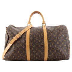 Louis Vuitton Keepall Bandouliere Tasche Monogramm Segeltuch 50 Louis Vuitton Keepall Bandouliere Tasche Monogramm Segeltuch 50