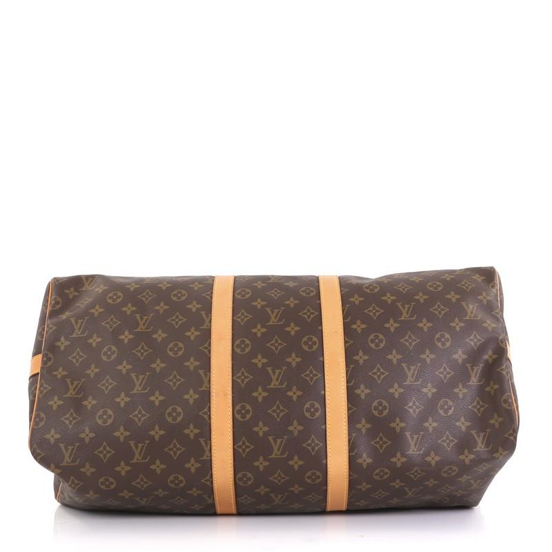 Louis Vuitton Keepall Bandouliere Bag Monogram Canvas 55  In Good Condition In NY, NY