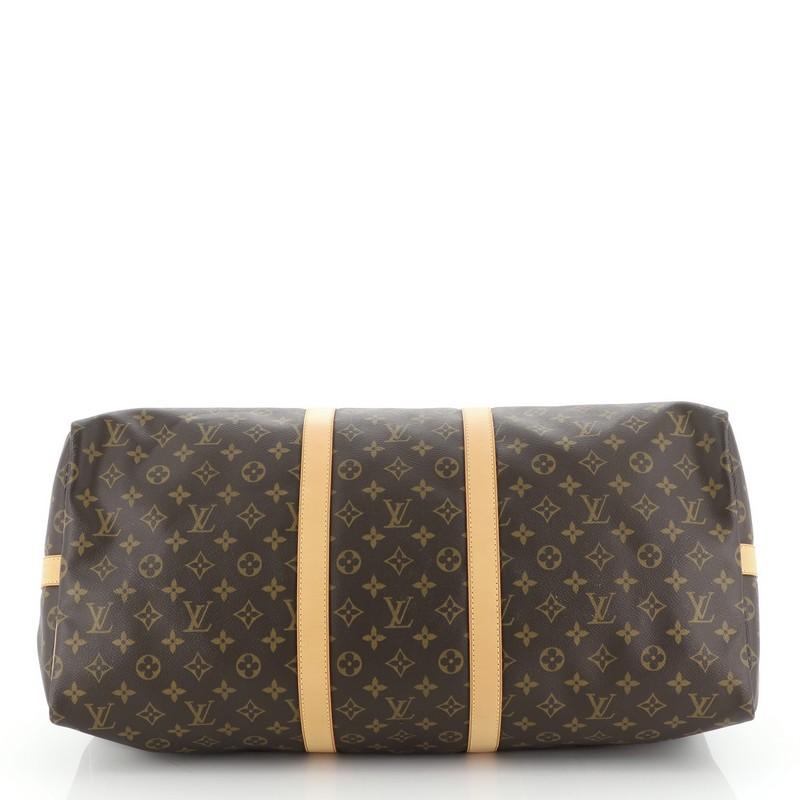 Louis Vuitton Keepall Bandouliere Bag Monogram Canvas 55 In Good Condition In NY, NY