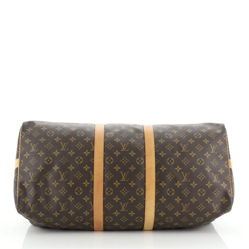 Louis Vuitton Keepall Bandouliere Bag Monogram Canvas 55 In Good Condition In NY, NY