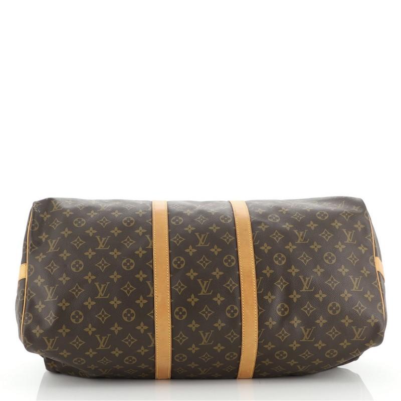 Louis Vuitton Keepall Bandouliere Bag Monogram Canvas 55 In Fair Condition In NY, NY