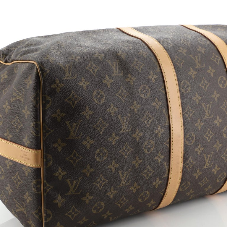 Louis Vuitton Keepall Bandouliere Bag Monogram Canvas 55 For Sale at 1stdibs