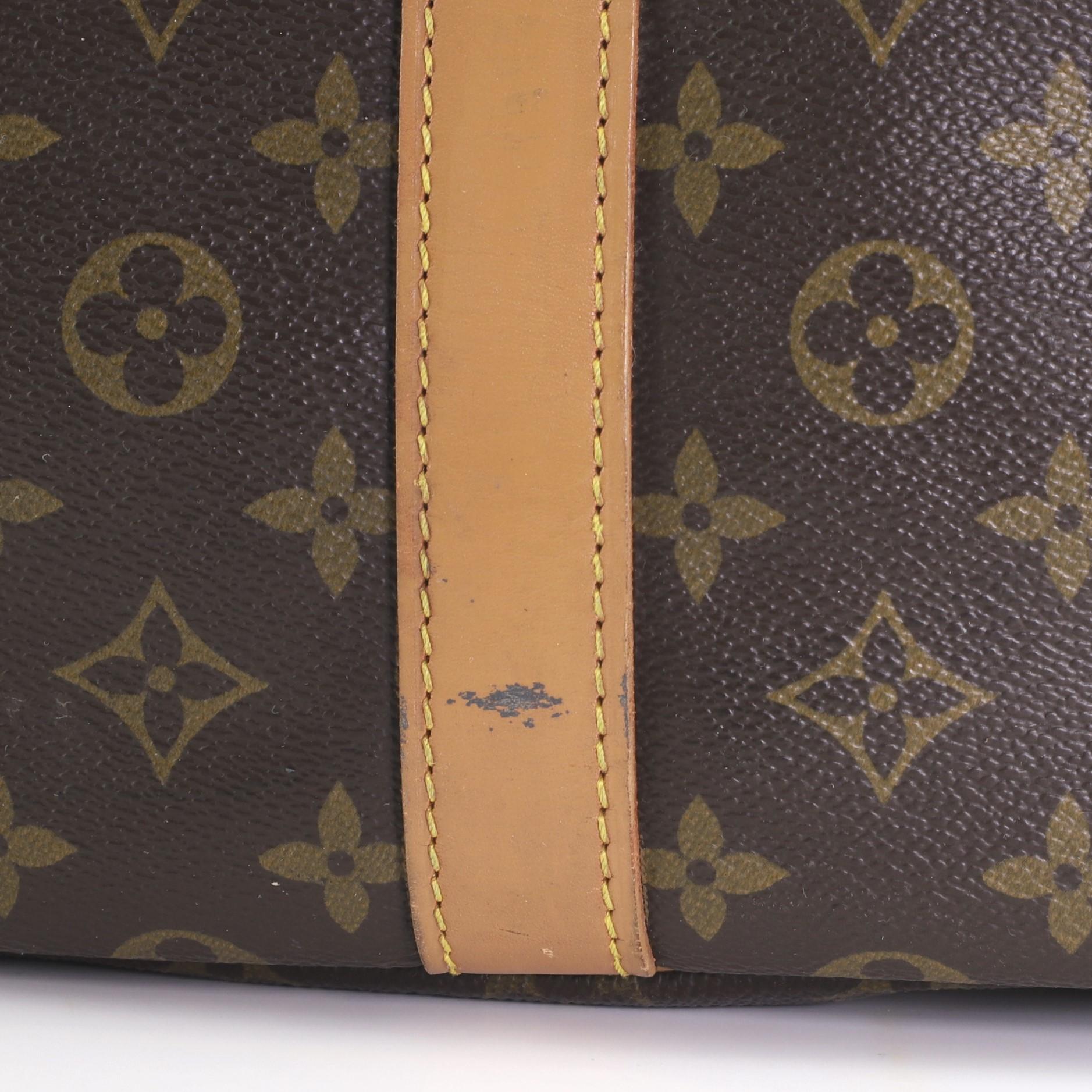 Women's or Men's Louis Vuitton Keepall Bandouliere Bag Monogram Canvas 55 For Sale