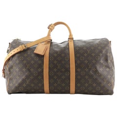 Louis Vuitton Keepall Bandouliere Bag Monogram Canvas 55 Louis Vuitton Keepall Bandouliere Bag Monogram Canvas 55