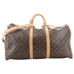 Louis Vuitton Keepall Bandouliere Tasche Monogramm Segeltuch 55