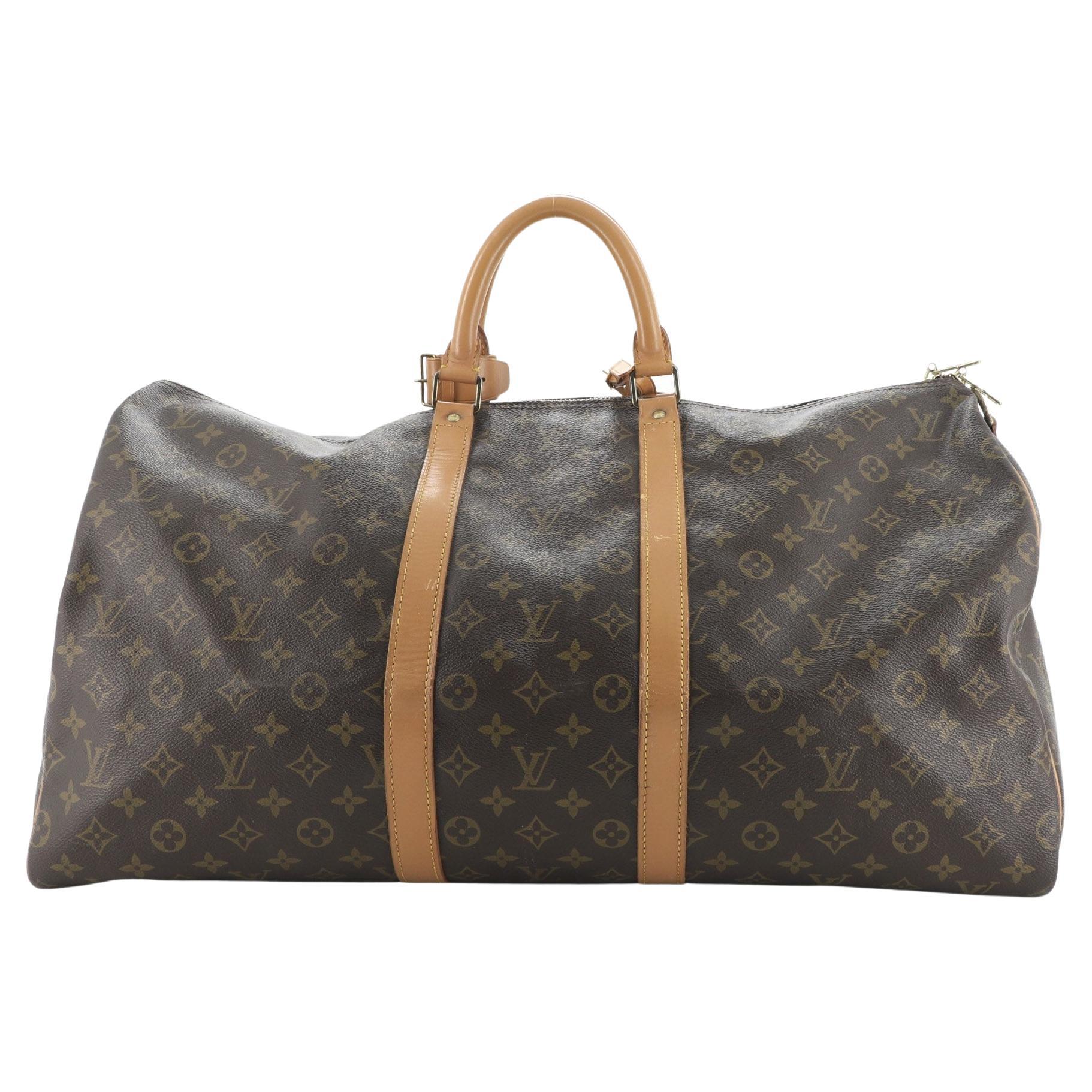 Louis Vuitton Keepall Bandouliere Bag Monogram Canvas 55 For Sale
