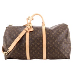 Louis Vuitton Keepall Bandouliere Tasche Monogramm Segeltuch 55