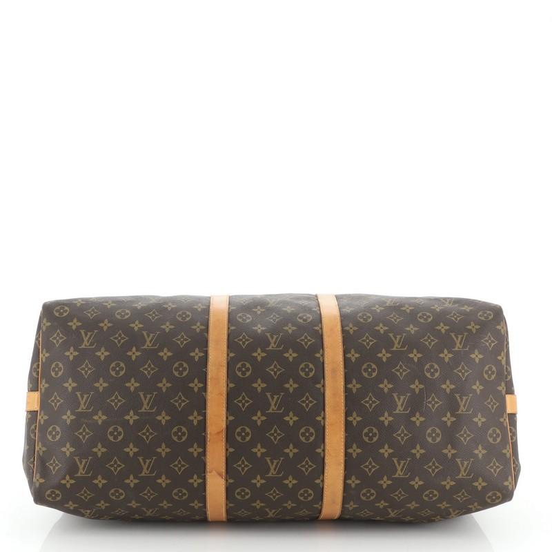 Louis Vuitton Keepall Bandouliere Bag Monogram Canvas 60 In Good Condition In NY, NY