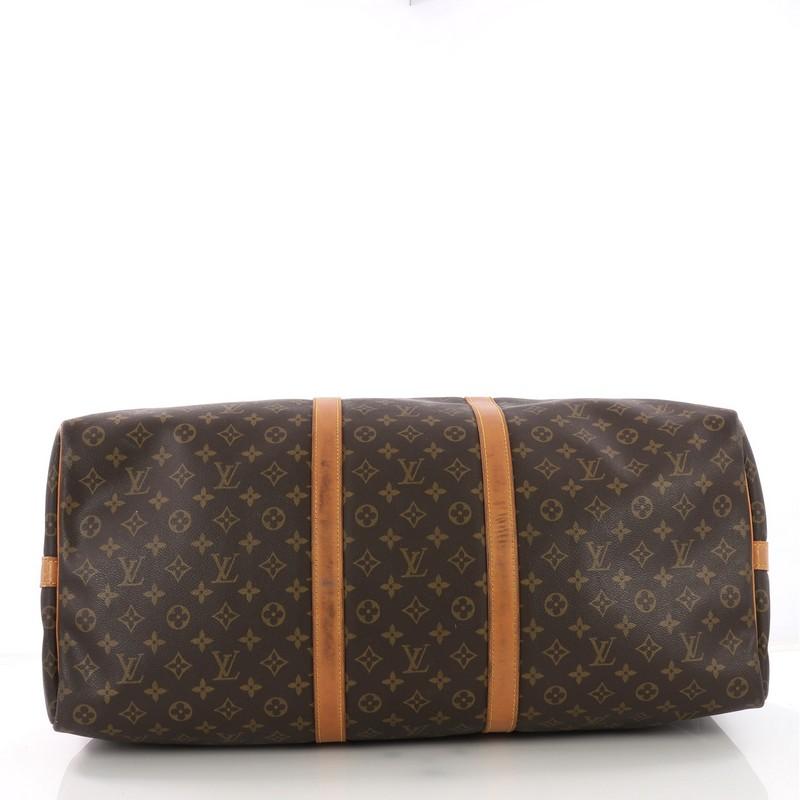  Louis Vuitton Keepall Bandouliere Bag Monogram Canvas 60 In Good Condition In NY, NY