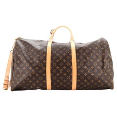 RvceShops Revival, Brown Louis Vuitton Monogram Keepall Bandouliere 60  Travel Bag