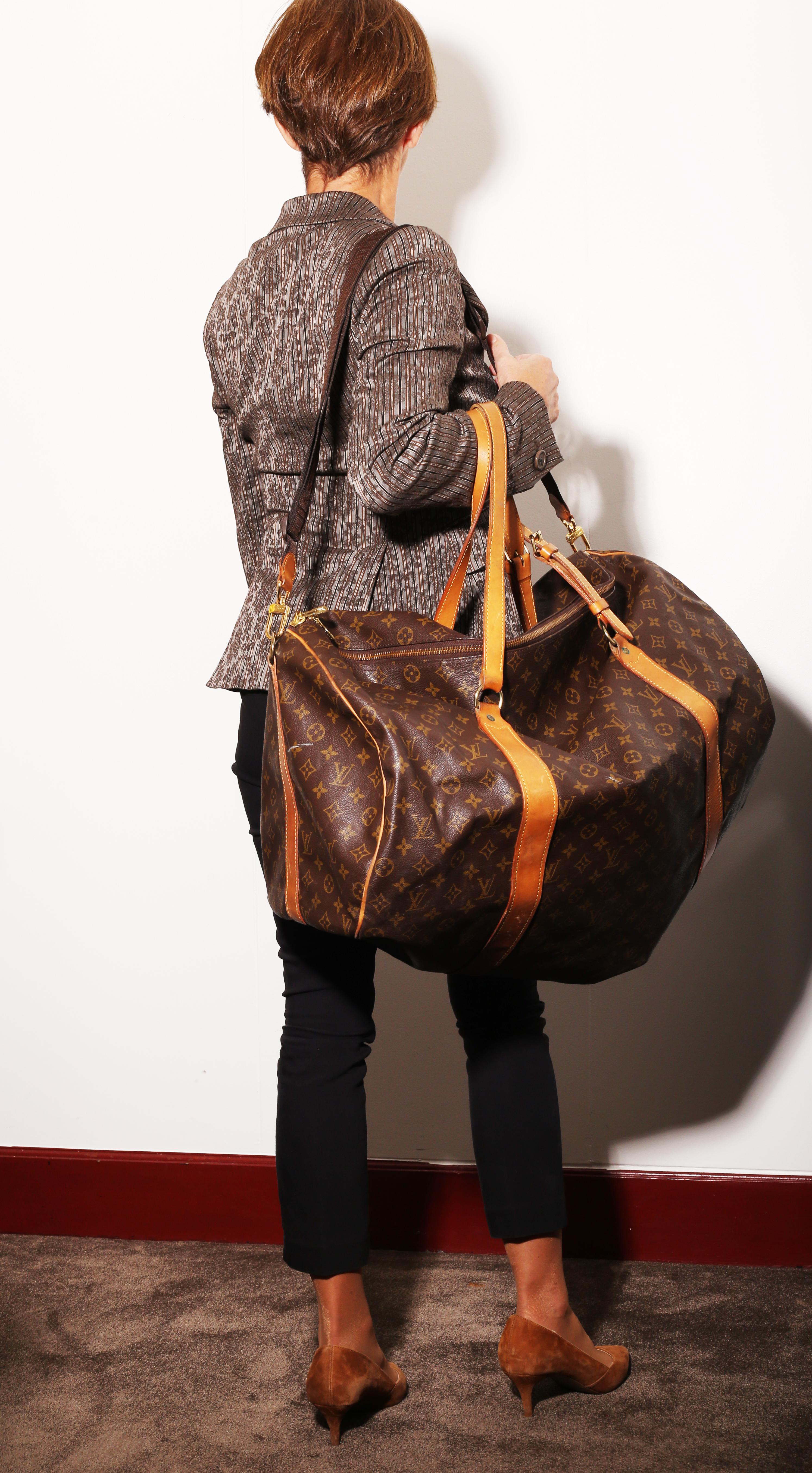 Louis Vuitton Keepall Bandouliere Bag Monogram Canvas 65 cross double handles 4