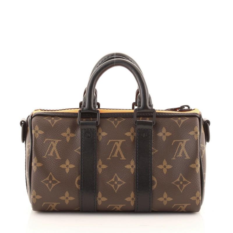 Louis Vuitton Keepall Bandouliere Bag Monogram Canvas with LV Friend Patch XS In Good Condition In NY, NY
