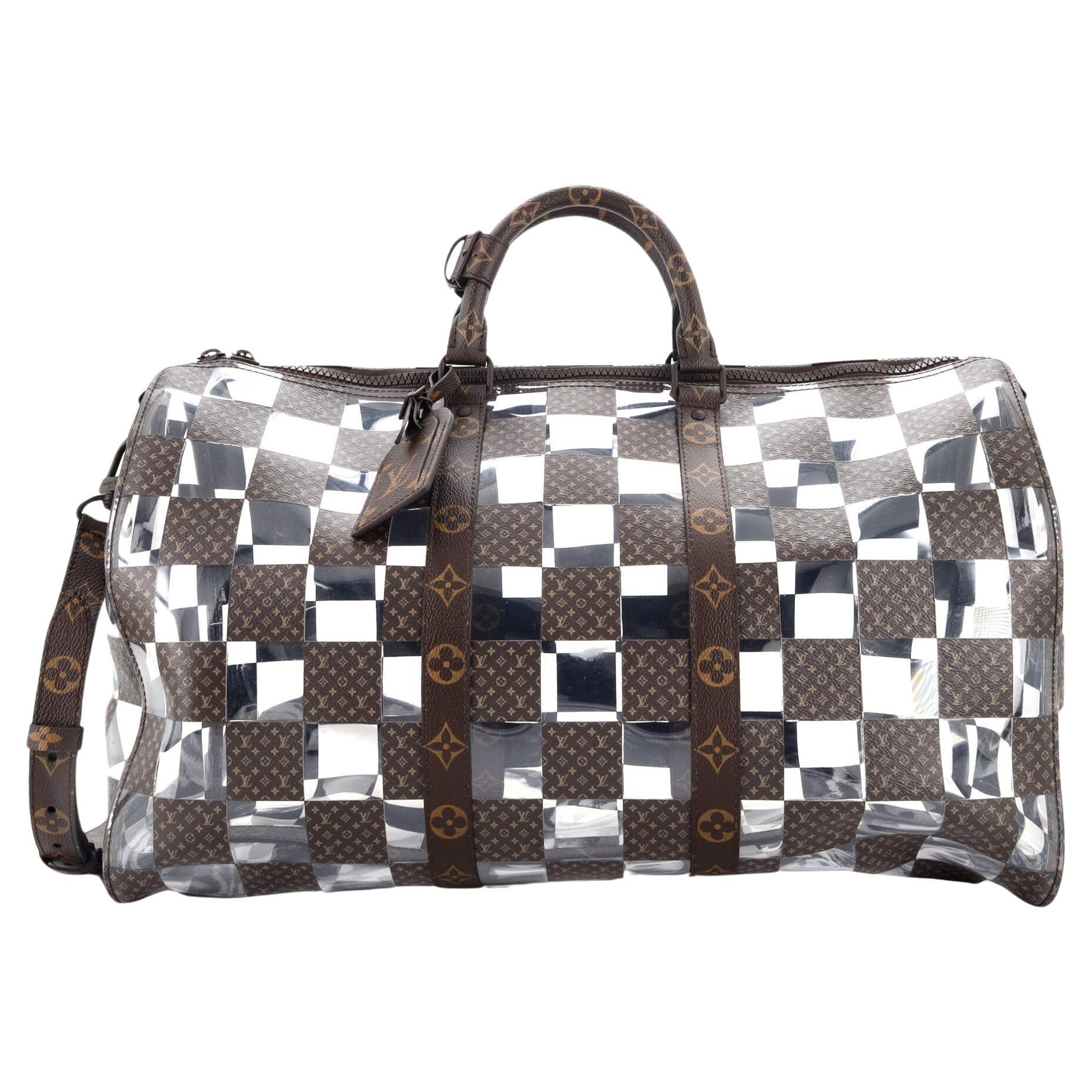 Louis Vuitton Keepall Bandouliere Bag Monogram Chess Coated Canvas and PVC 25