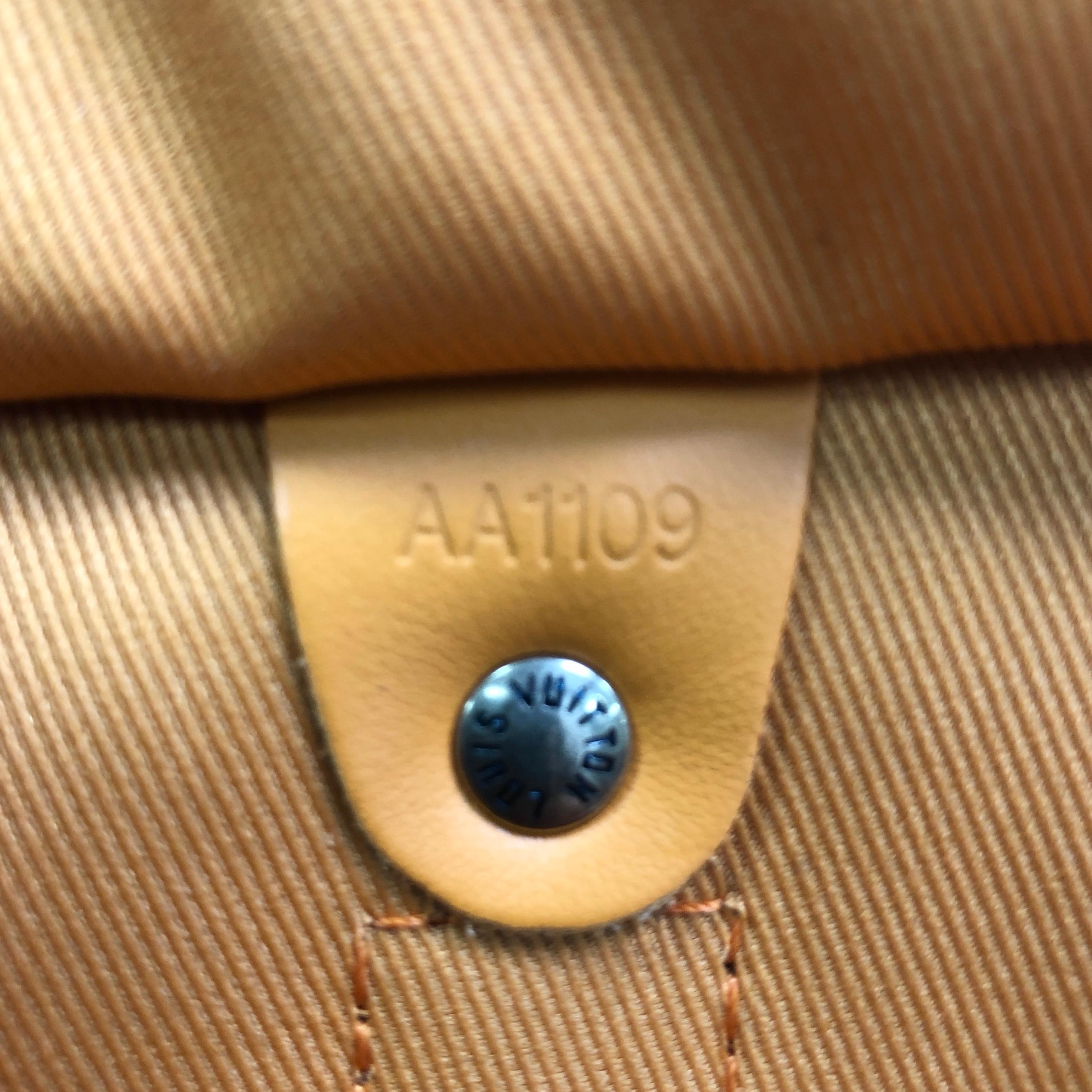 Orange Louis Vuitton Keepall Bandouliere Bag Monogram Denim 50