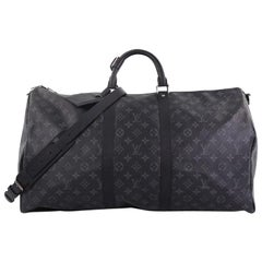Louis Vuitton Keepall Bandouliere Bag Monogram Eclipse Canvas 55