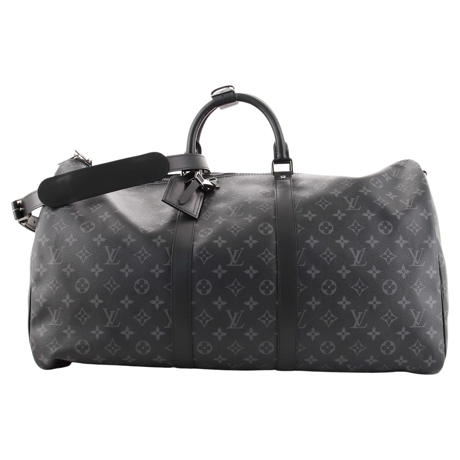 Louis Vuitton Keepall Bandouliere Bag Monogram Eclipse Canvas 55