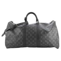 Louis Vuitton Keepall Bandouliere Bag Monogram Eclipse Canvas 55