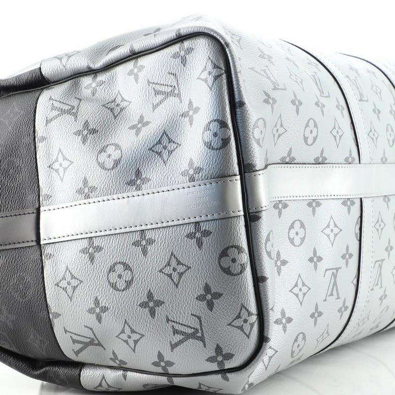 Louis Vuitton Black Monogram Eclipse Keepall Bandouliere 55 Duffle Bag Strap  71l For Sale at 1stDibs