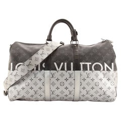 Louis Vuitton Keepall Bandouliere Bag Monogram Eclipse Split Canvas 50