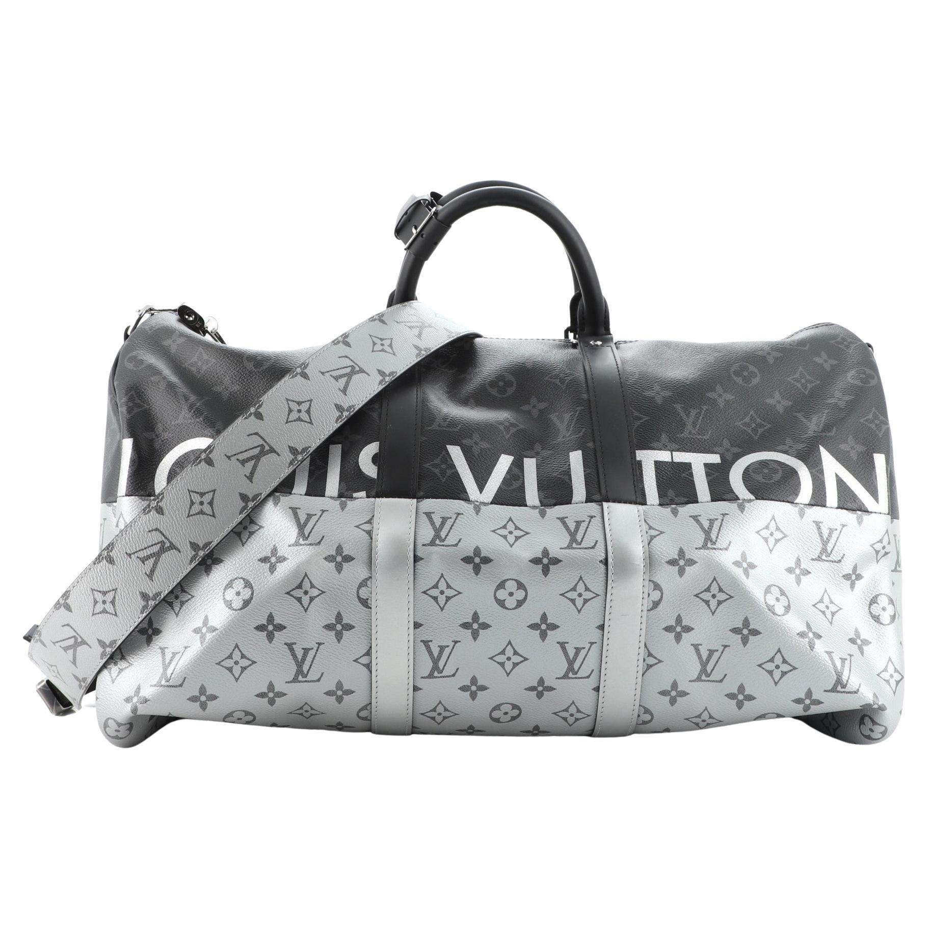 Louis Vuitton Keepall Bandouliere Bag Monogram Eclipse Split Canvas 50 at  1stDibs
