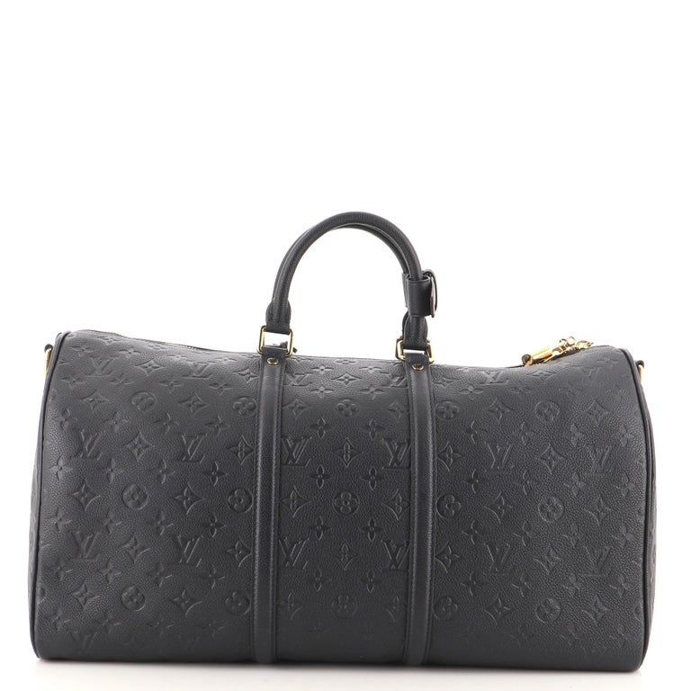 Louis Vuitton Keepall Bandouliere Bag Monogram Empreinte Leather 45