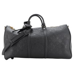 Louis Vuitton Monogram Macassar Keepall Bandouliere 55 Luggage at 1stDibs