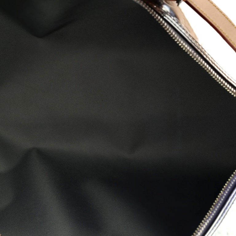 Louis Vuitton Keepall Bandouliere Bag Monogram Mirror Coated Canvas 50  Silver 20229329