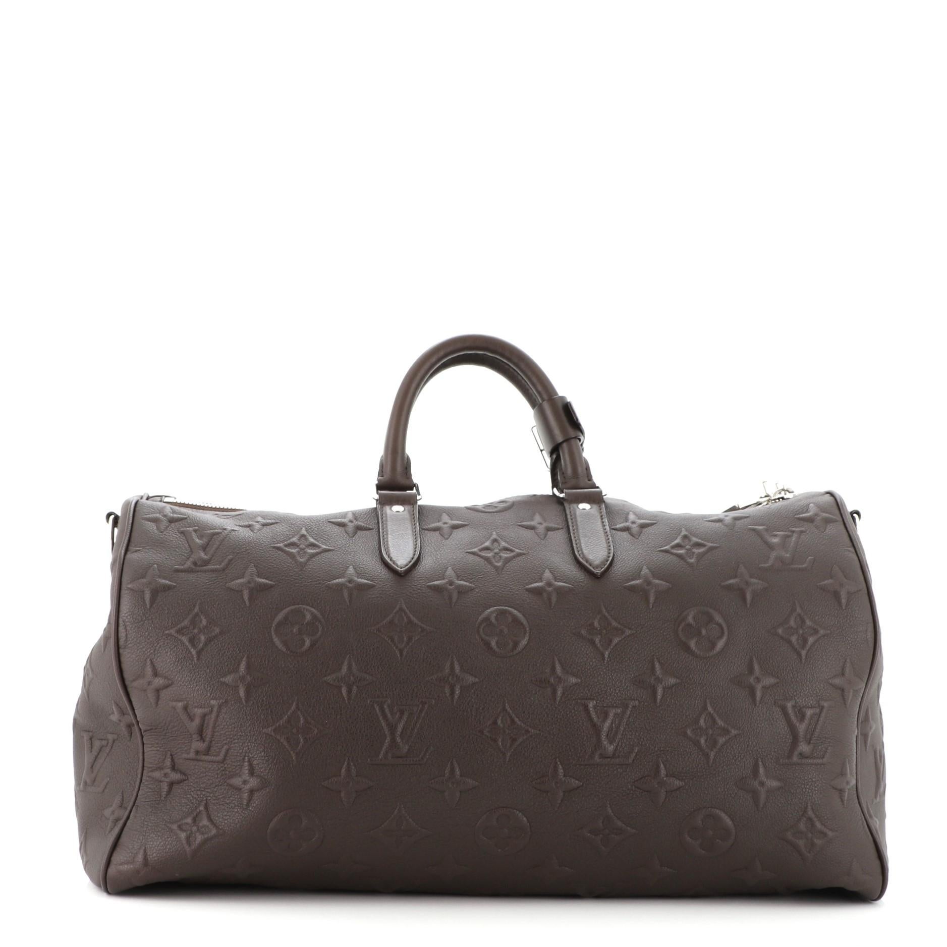 Black Louis Vuitton Keepall Bandouliere Bag Monogram Revelation 45