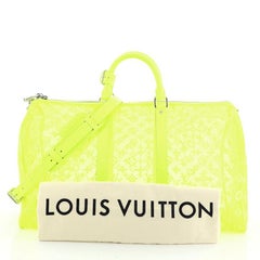 Louis Vuitton Keepall Bandouliere Bag Monogram See Through Mesh 50