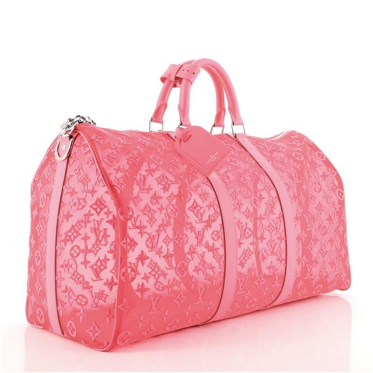 Louis Vuitton, Bags, Louis Vuitton Ss2 Lace Mesh See Through Pink Keepall  50 Newexcellent Condition