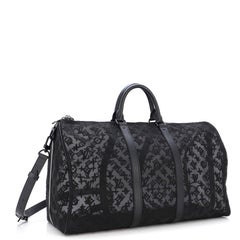 Louis Vuitton Keepall Bandouliere Bag Monogram See Through Mesh 50