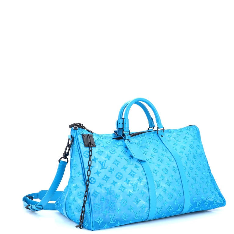 Louis Vuitton Keepall Bandouliere Bag Monogram See Through Mesh 50 For Sale  at 1stDibs