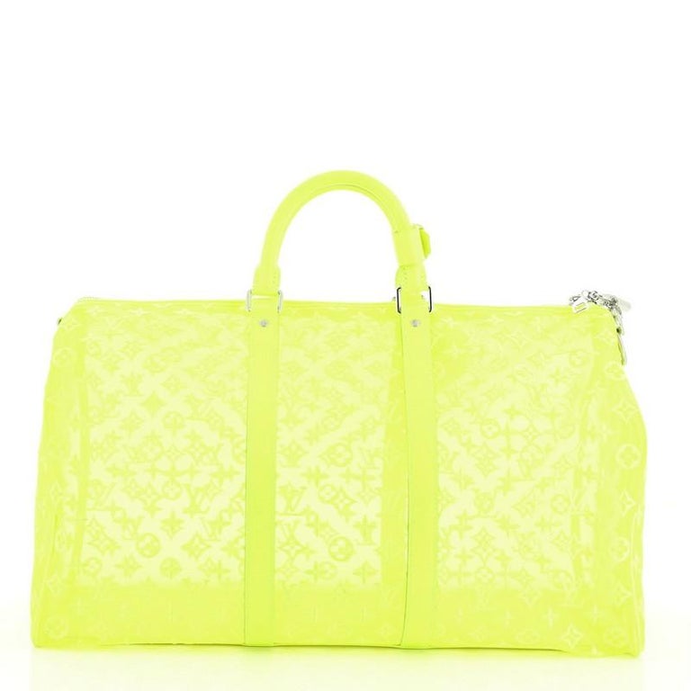 Only 878.00 usd for LOUIS VUITTON Keepall 50 Bandouliere Monogram Macassar  w/Yellow Neon Online at the Shop
