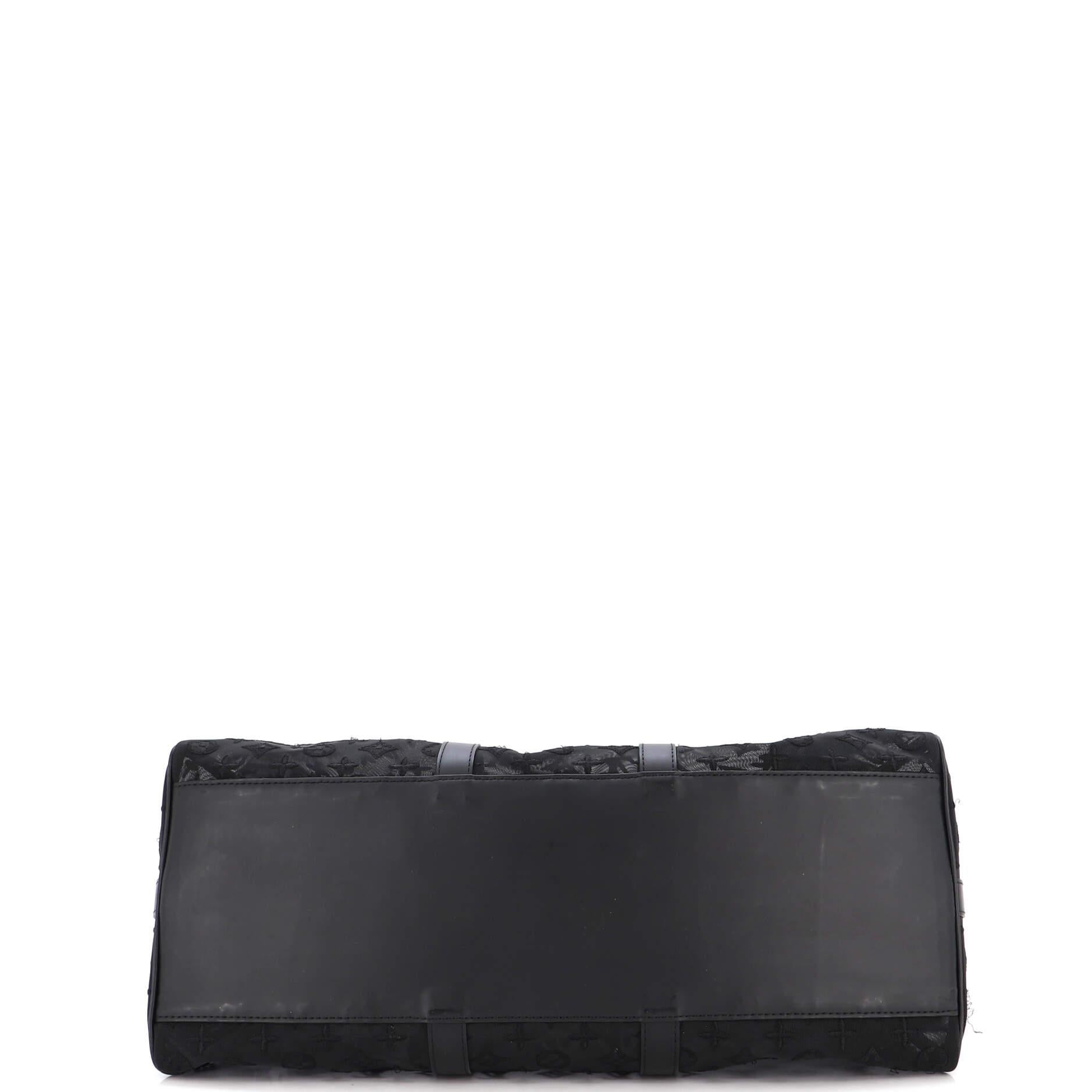 Women's or Men's Louis Vuitton Keepall Bandouliere Bag Monogram See Through Mesh 50 For Sale