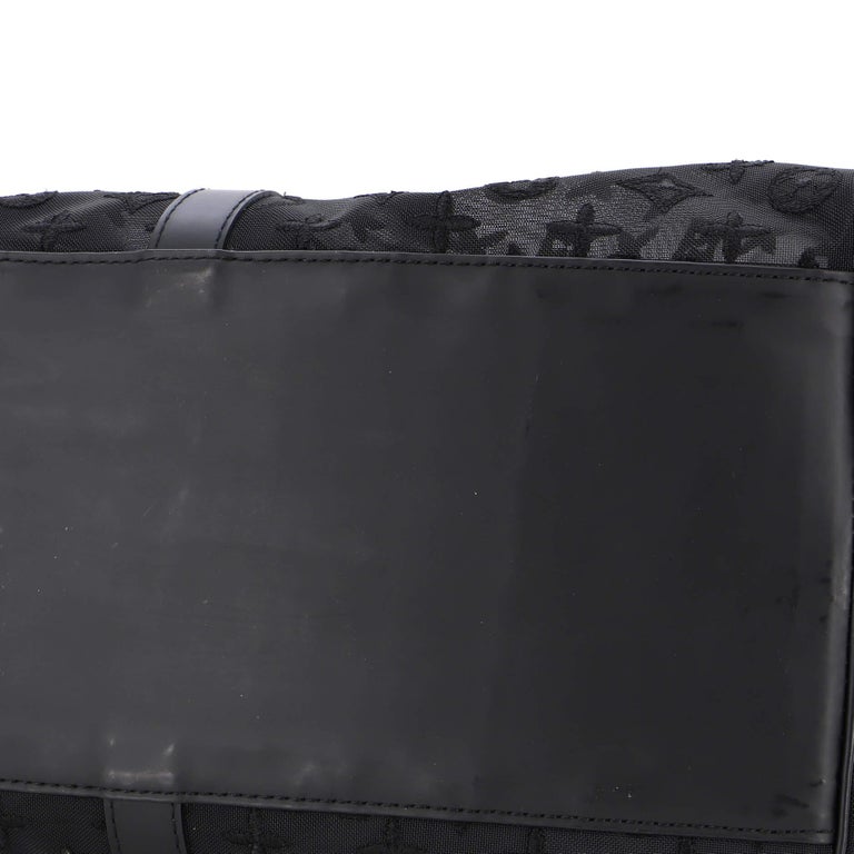Louis Vuitton Keepall Bandouliere Bag Monogram See Through Mesh 50 Black