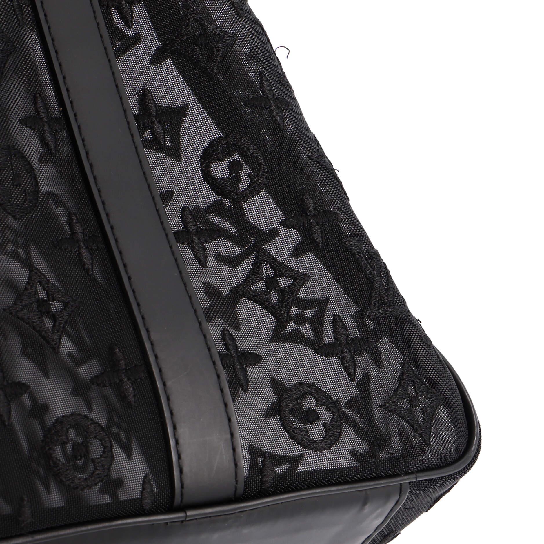Louis Vuitton Keepall Bandouliere Bag Monogram See Through Mesh 50 For Sale 3